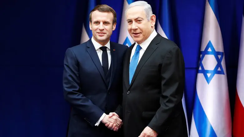 Netanyahu meets French President Emmanuel Macron in Jerusalem, January 22nd 2020