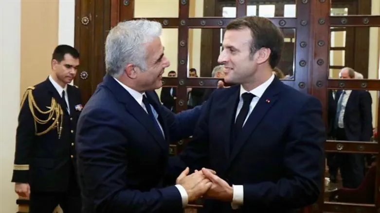 Yair Lapid and Emmanuel Macron