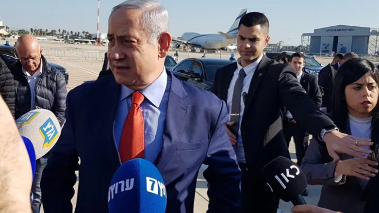 Биньямин Нетаньяху перед вылетом в США