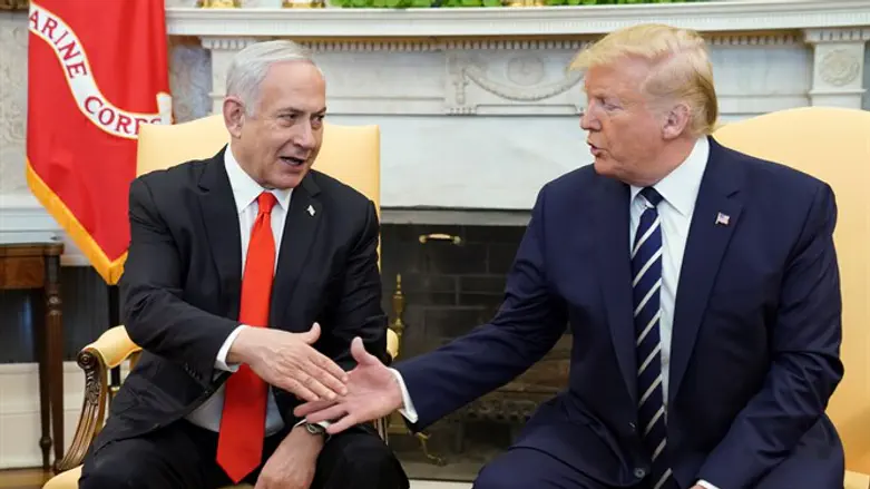 Donald Trump and Binyamin Netanyahu meet in White House