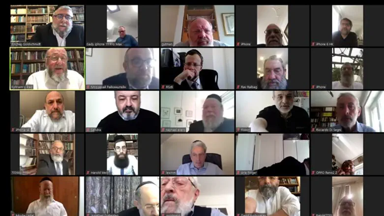 Conference of European Rabbis Zoom meeting
