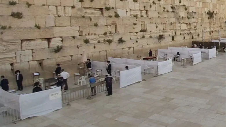 Western Wall plaza divided into sections