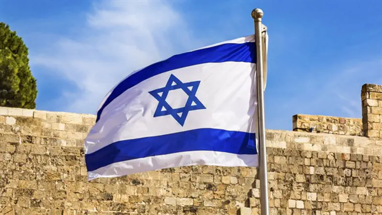 דגל ישראל בכותל המערבי