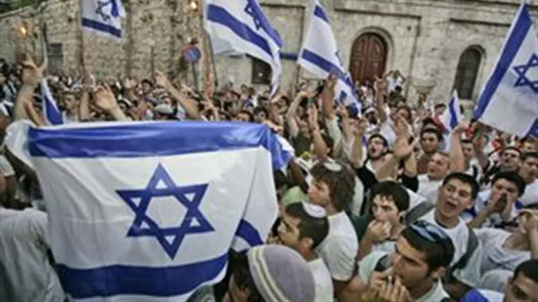 "Марш флагов" в Иерусалиме. Иллюстрация