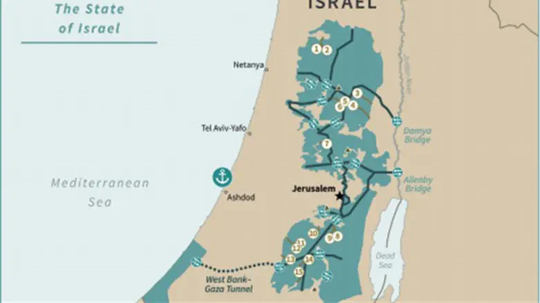 Trump Middle East peace plan conceptual map
