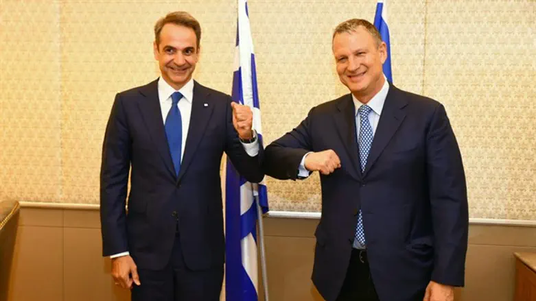 אראל מרגלית עם ראש ממשלת יוון