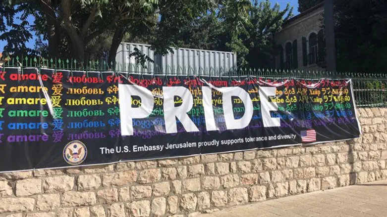 the pride sign hung without permission