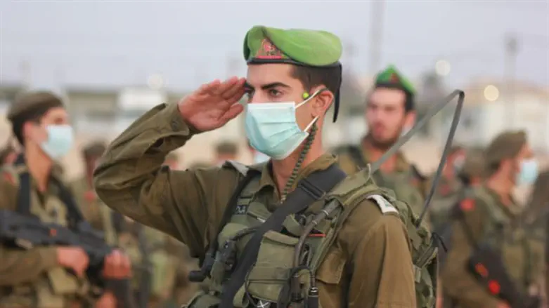 IDF soldier wearing a mask