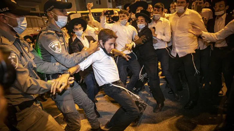 Policing in haredi Jerusalem last week
