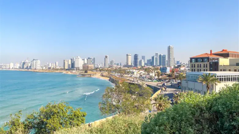 Tel Aviv view from Jaffa Park hill