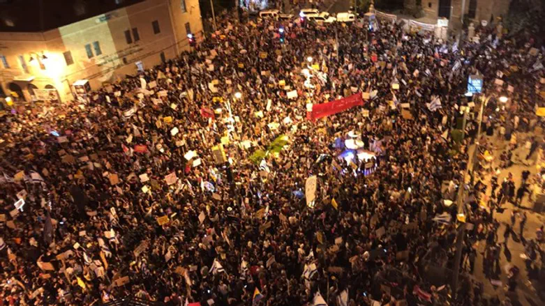 הפגנת מתנגדי נתניהו בירושלים בשבוע שעבר
