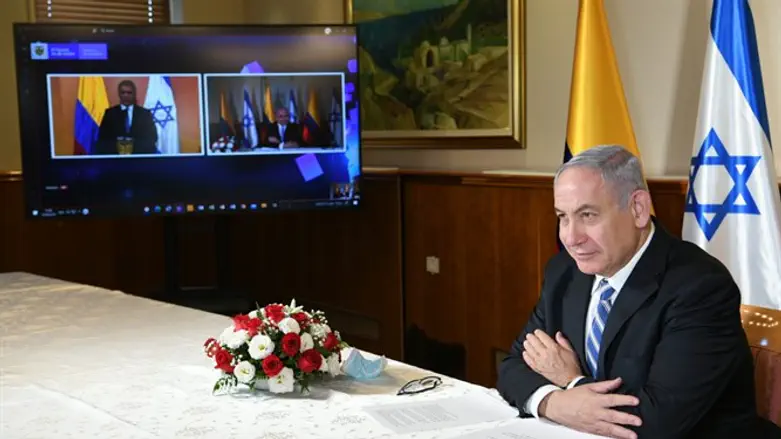 נתניהו בשיחה עם נשיא קולומביה