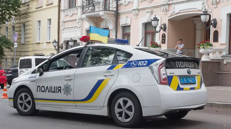 Полицейская машина в Киеве