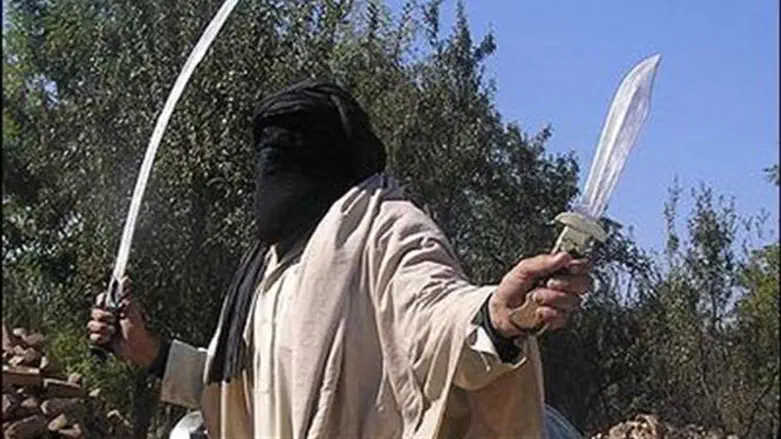 Jihad terrorist with sword