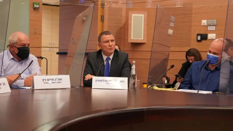 Health Minister Yuli Edelstein at committee meeting