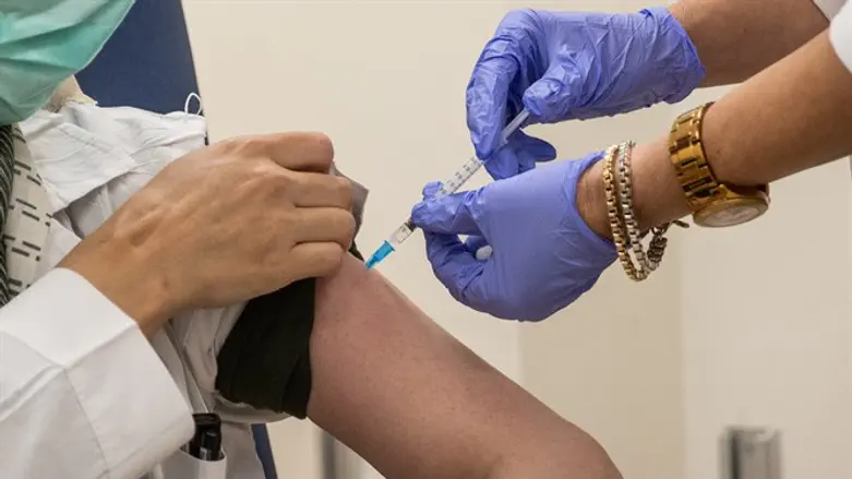 Receiving the coronavirus vaccine (illustrative)