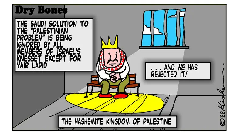 Lapid rejects Hashemite Kingdom of Palestine solution