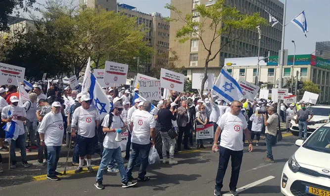 Демонстрация инвалидов Армии обороны Израиля