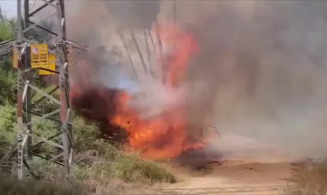 Взрыв зажигательного шара, запущенного из сектора Газы