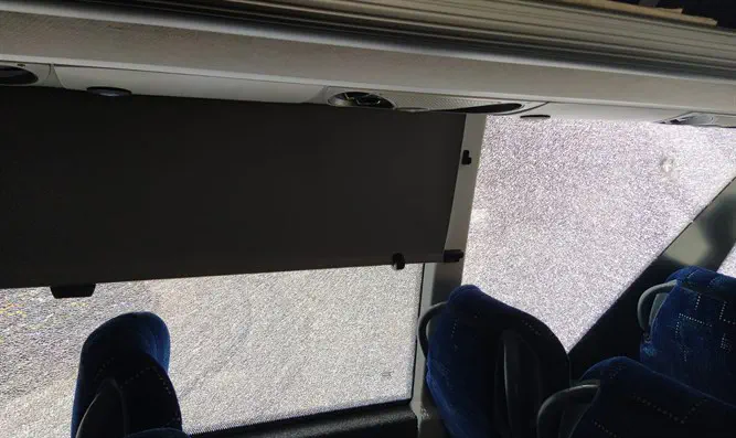 Вид из атакованного автобуса