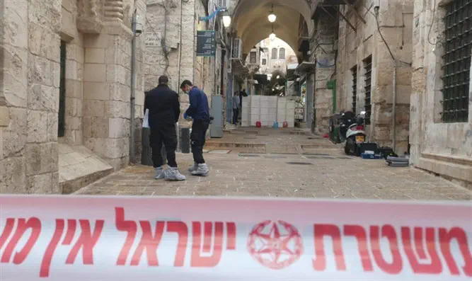 Место совершения теракта в Старом городе Иерусалима