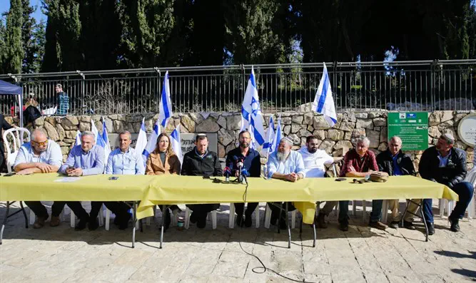 Муниципальные лидеры Иудеи и Самарии на акции протеста