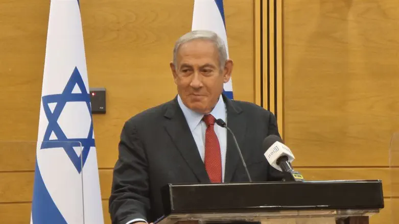 Биньямин Нетаньяху на встрече фракции "Ликуд"