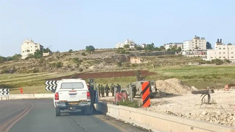 Место попытки совершения теракта возле Бейт-Эля