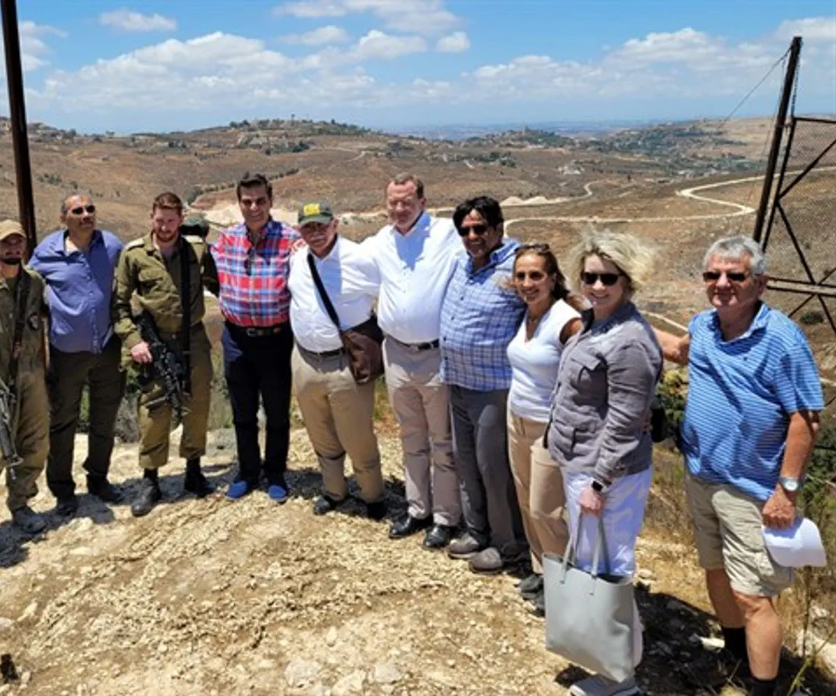 The group at Parag, an IDF military post near the border with Lebanon.