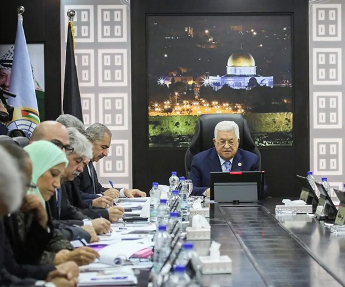 Abu Mazen y altos funcionarios de la Autoridad Palestina