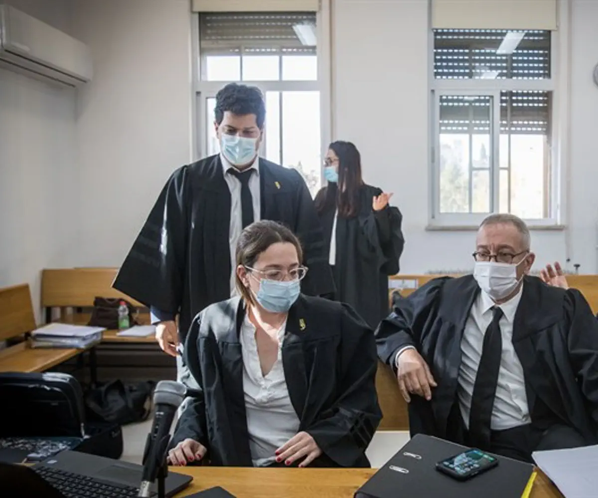 Los abogados de Netanyahu en el Tribunal de Distrito de Jerusalén, archivo