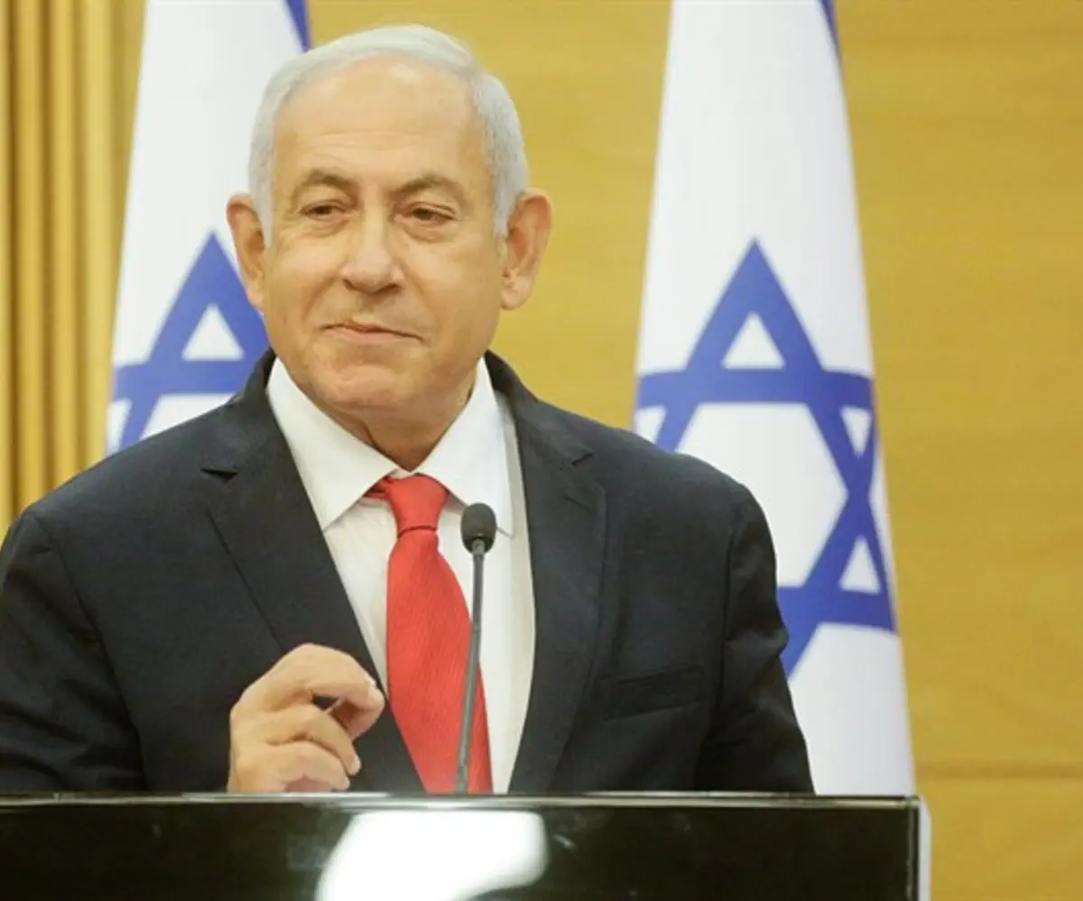 Netanyahu en la reunión de facciones