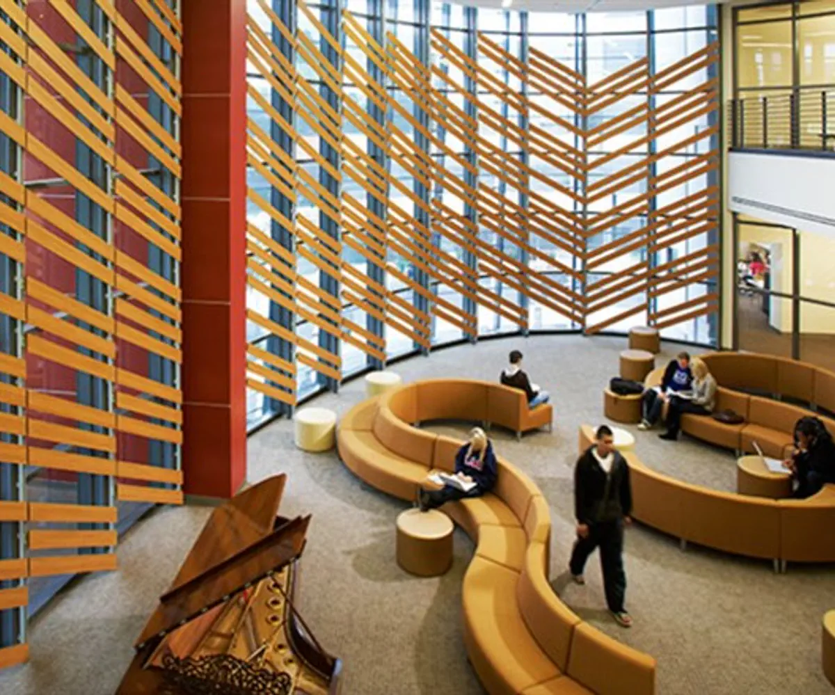 The Henry Madden Library is the third-largest library in the California State University
