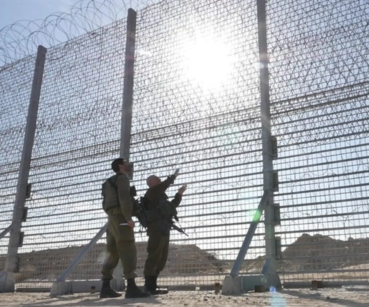 La barrera en la frontera de Gaza