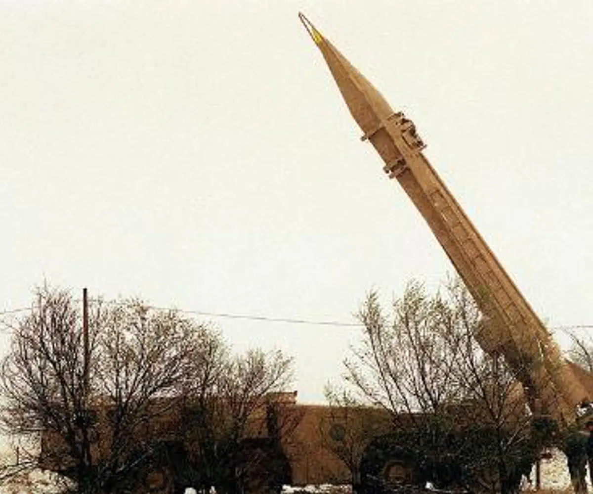 Scud missile and launcher