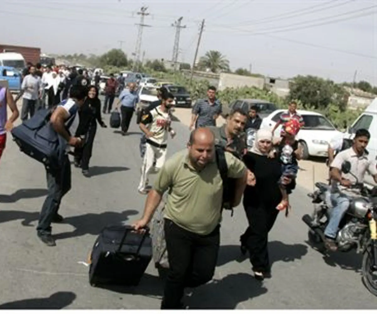 Gaza Arabs at Rafiah crossing