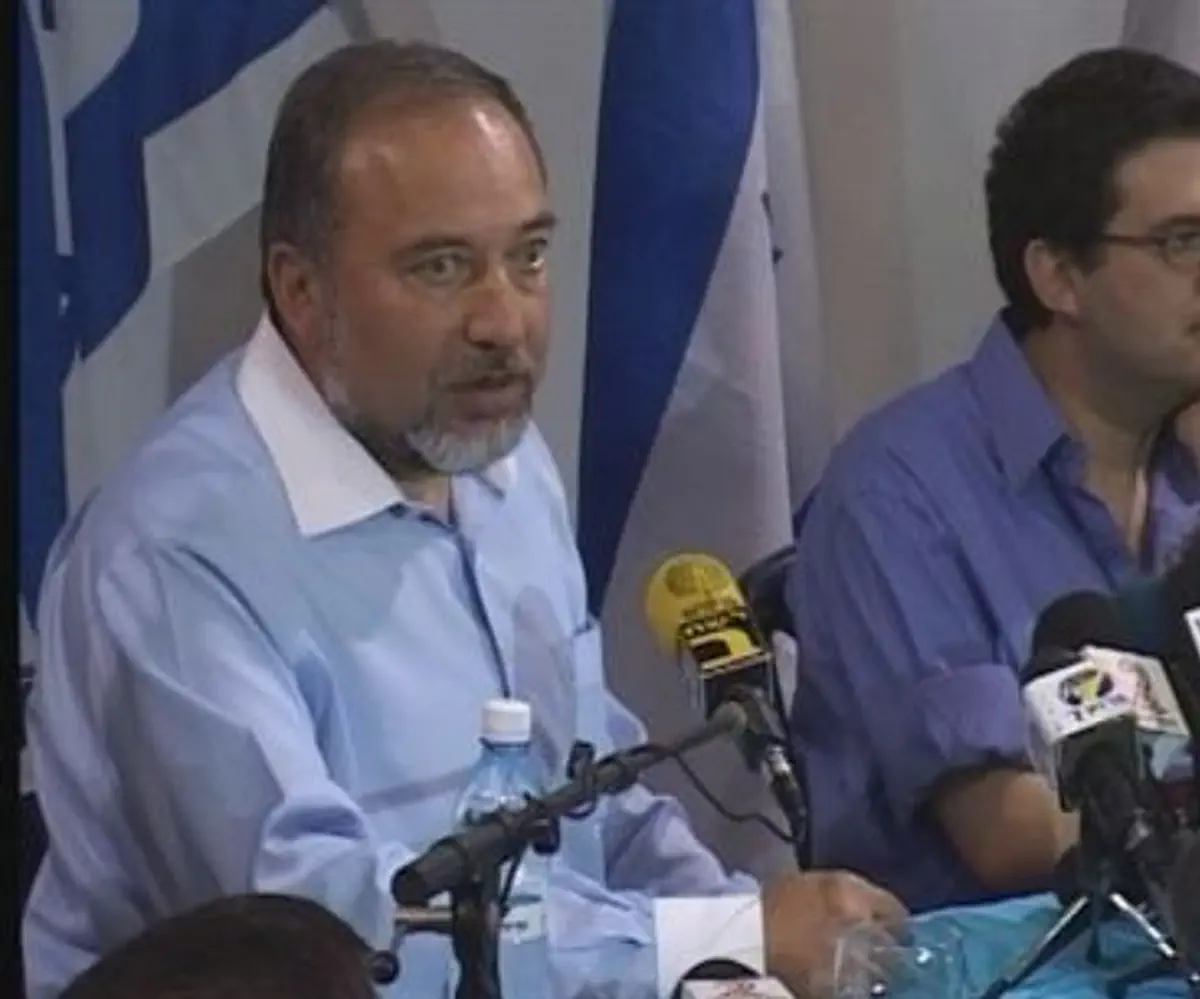 Foreign Minister Lieberman and Rafael Hadad