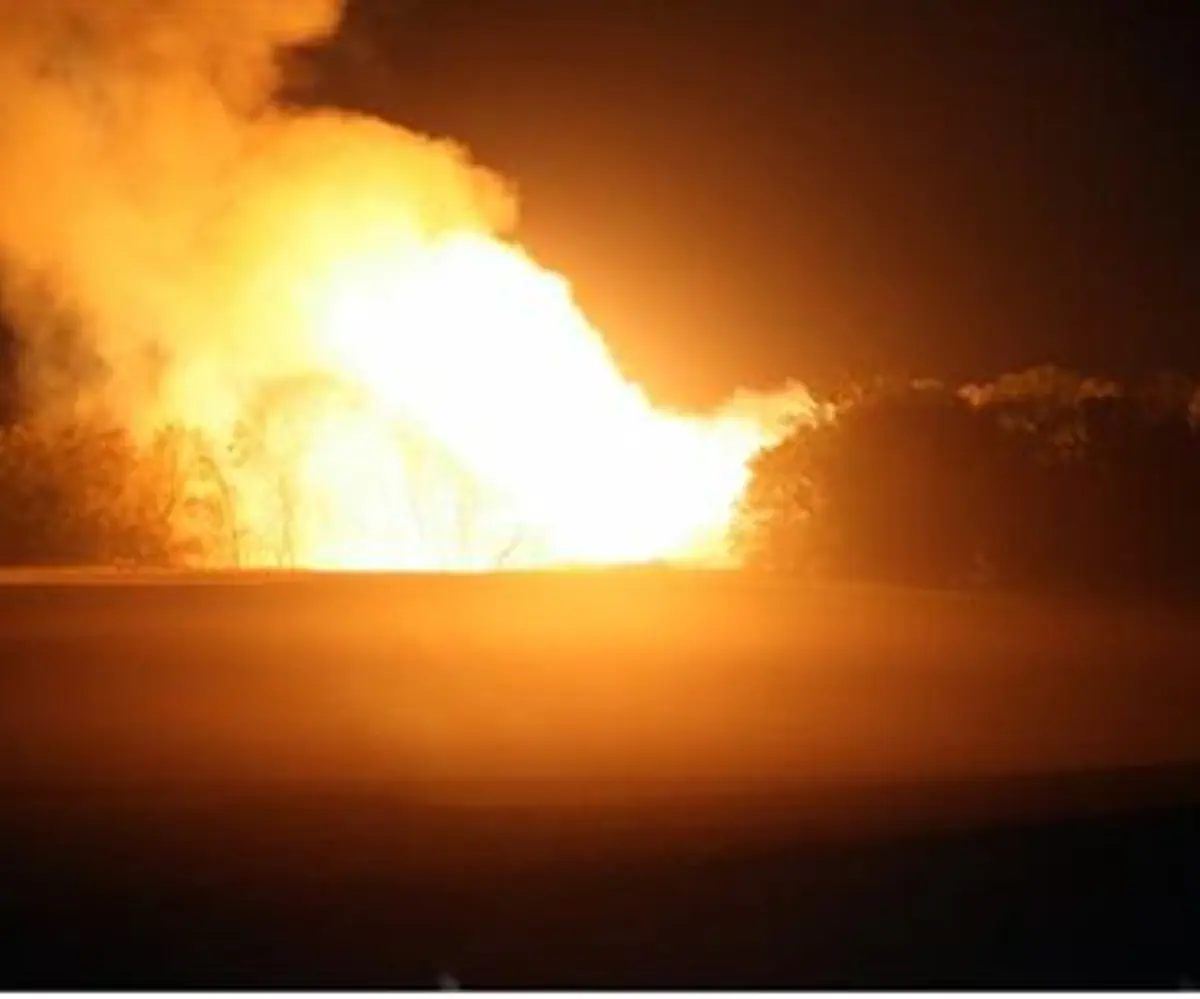 Gas pipeline explosion (illustrative)