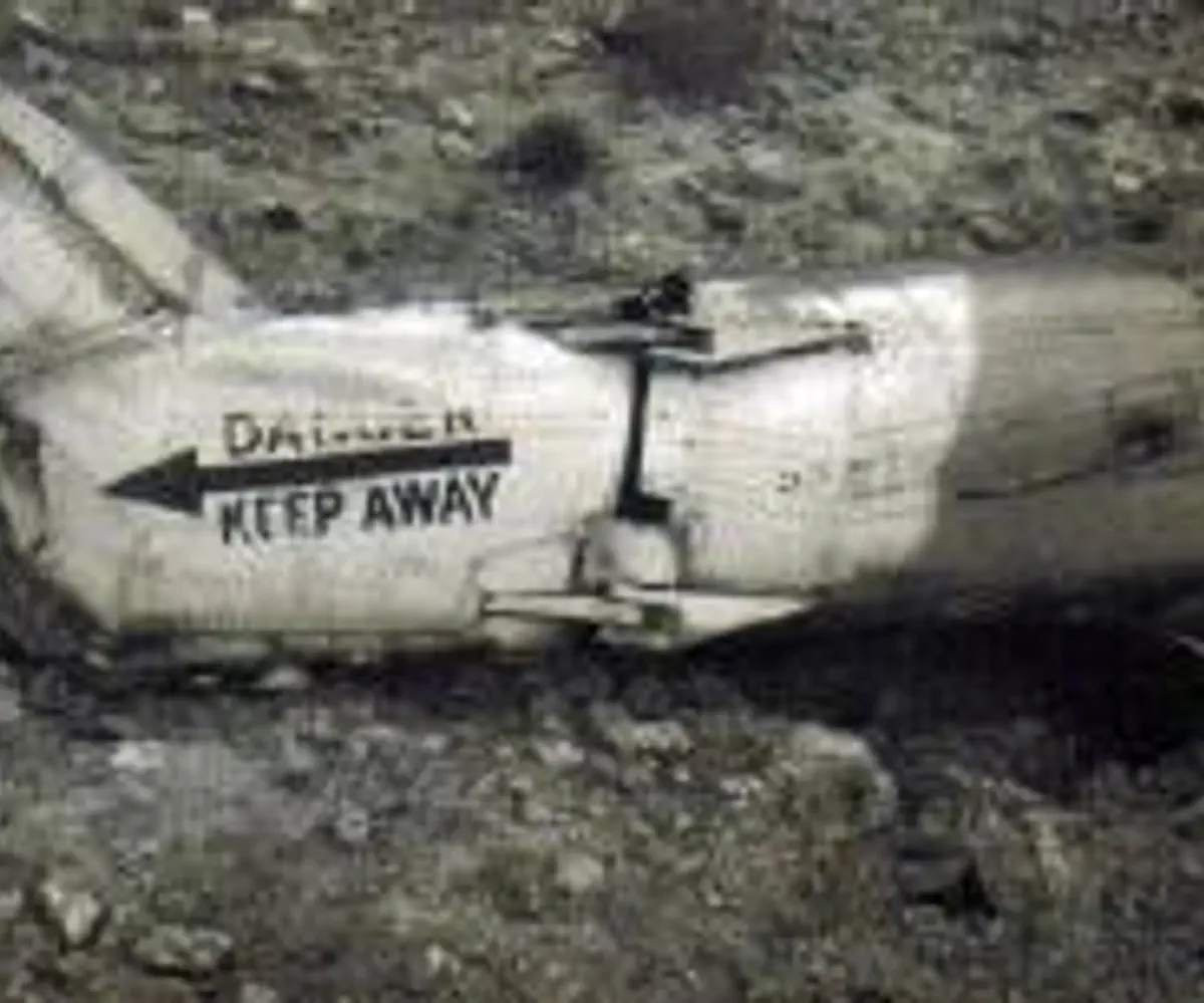 Remains of the ''Yasur'' helicopter