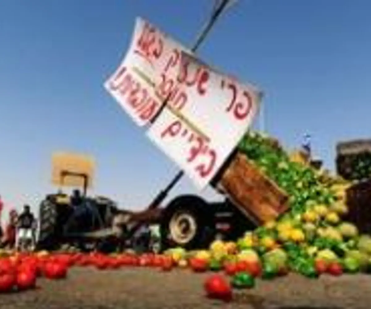 Farmers protest on Arava road