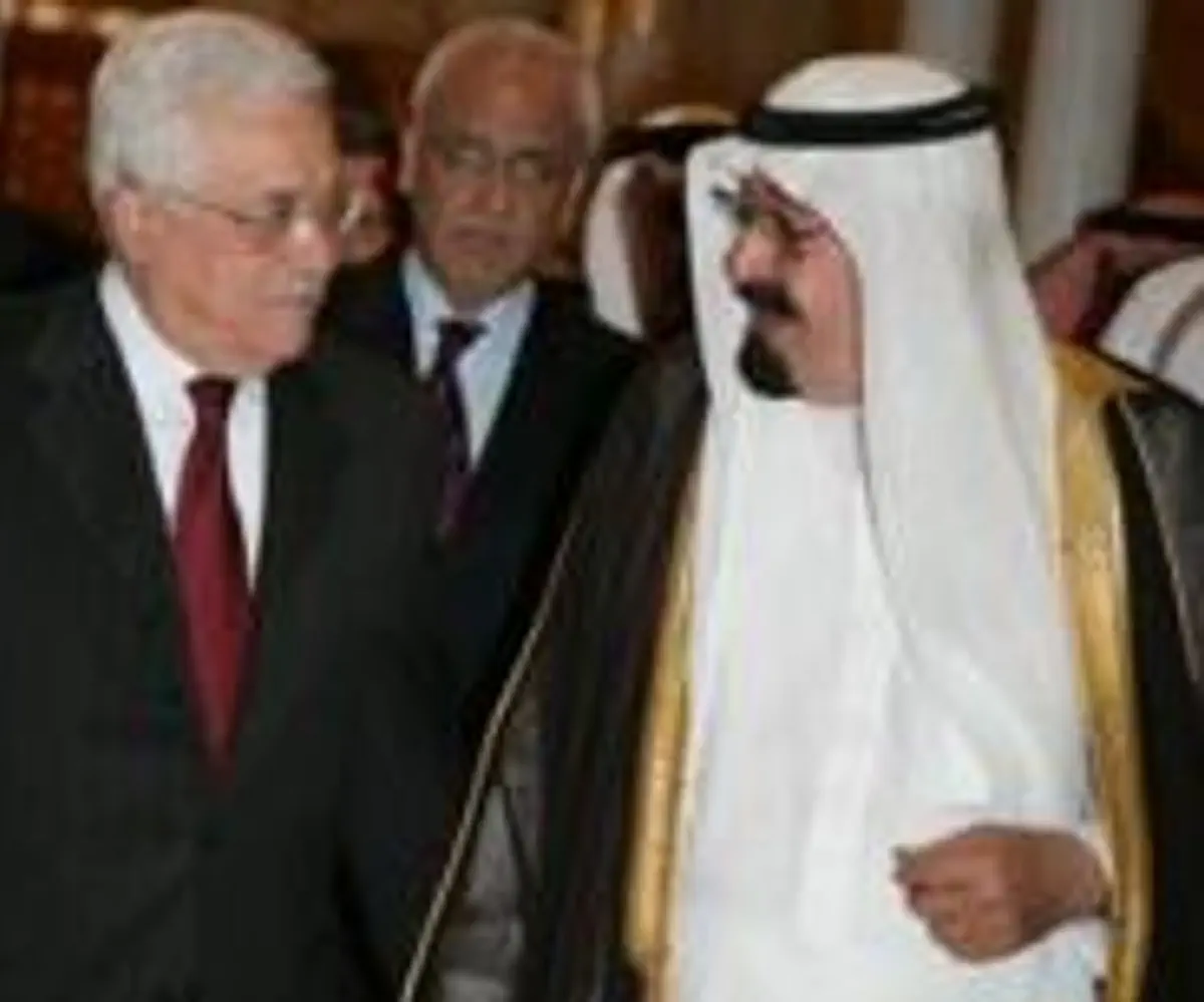 Saudi King Abdullah (right)
