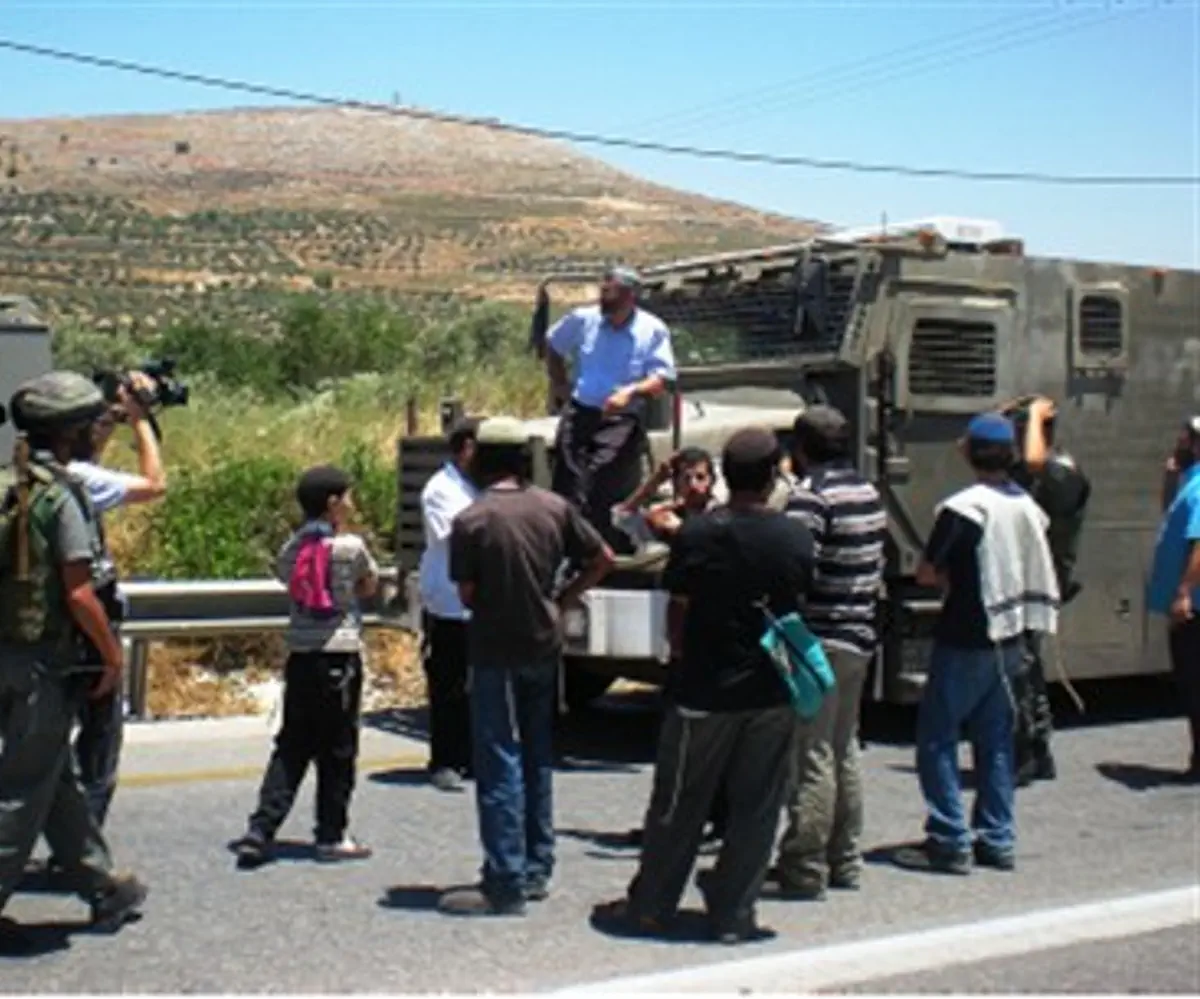 Confrontation near Yitzhar (file)