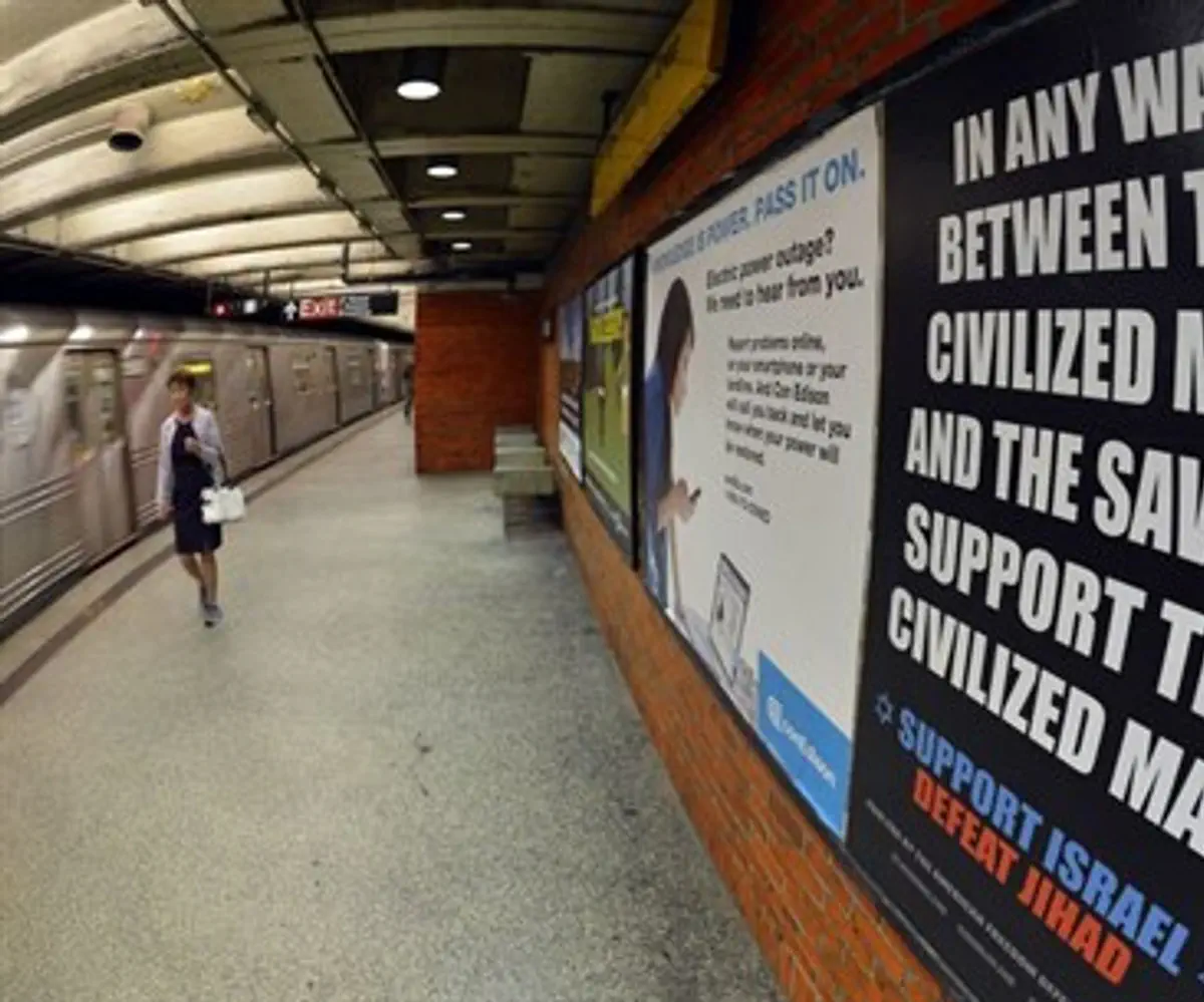 Defeat Jihad ad in New York subway