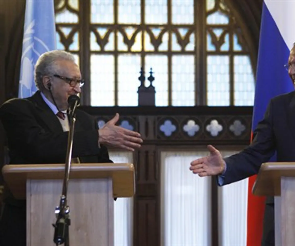 Peace mediator Lakhdar Brahimi and Russia's F