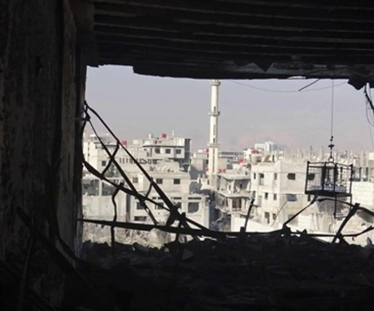 Damaged Syria buildings
