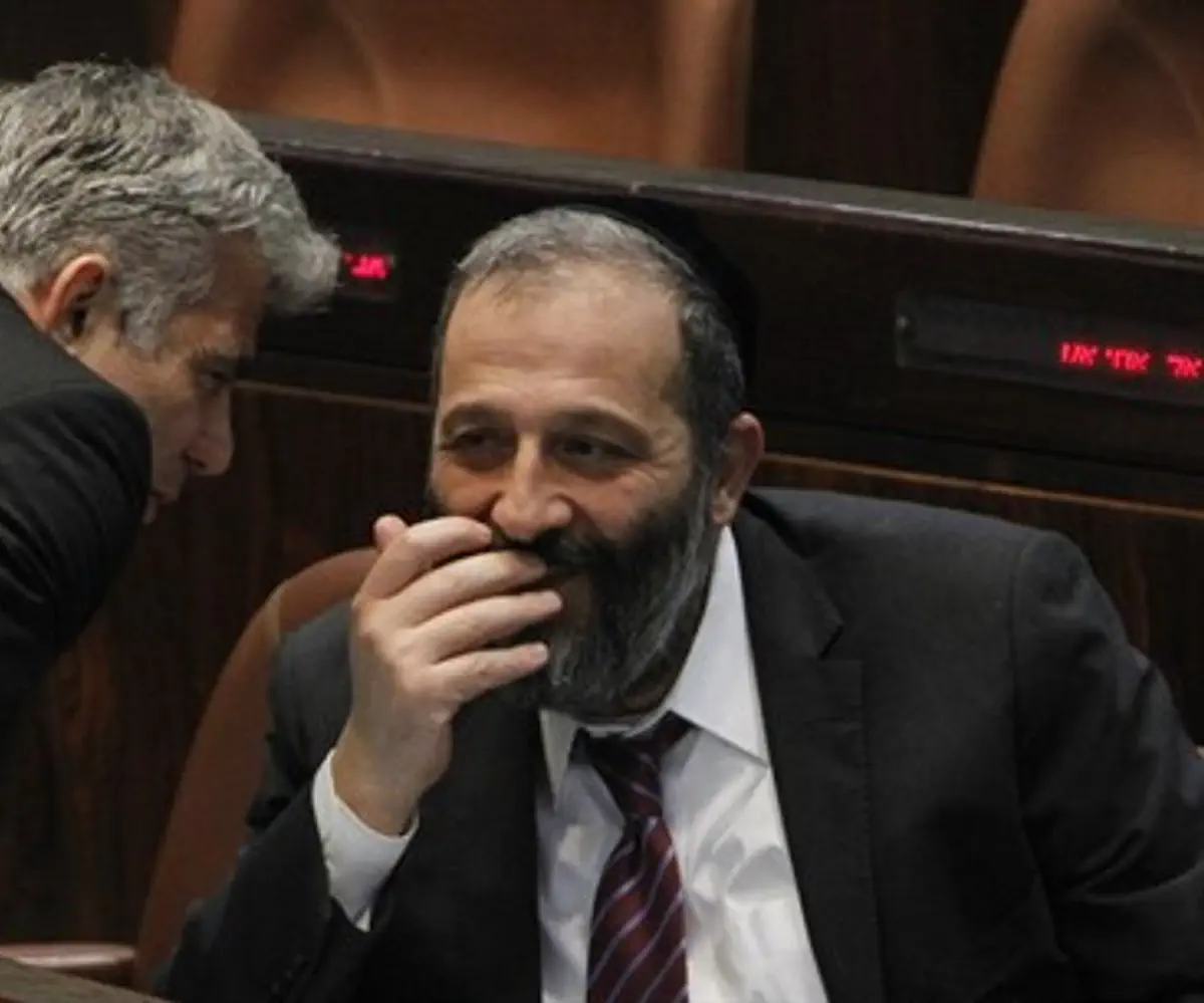 Finance Minister Yair Lapid and MK Aryeh Deri