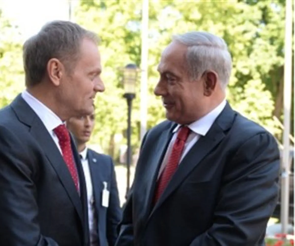 Netanyahu  and Tusk in Poland