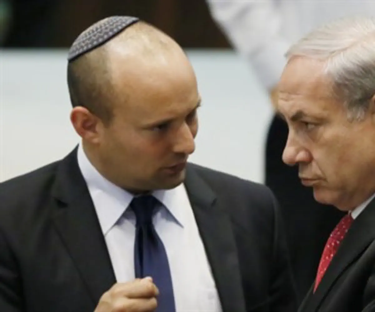 Naftali Bennett and Binyamin Netanyahu