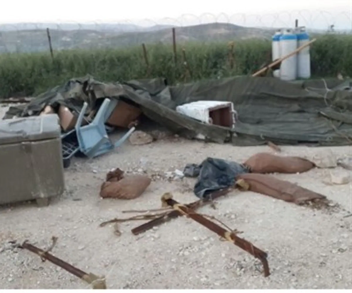Destroyed IDF outpost