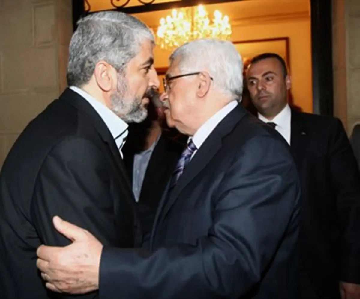 Hamas's Mashaal with Mahmoud Abbas